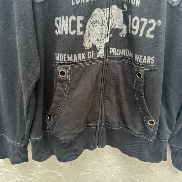 ECKO UNLTD Full Zip Jacket Men Large Y2K Graphic Print Hip Hop Casual Streetwear - Picture 4 of 7